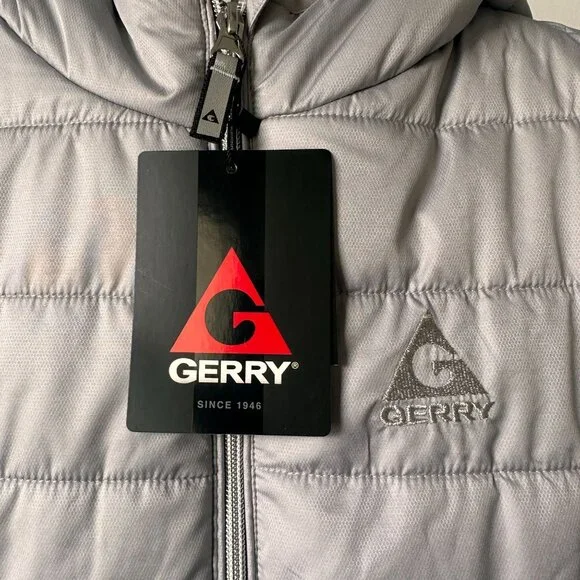 Gerry Kid's Girls' Irene Puffer Jacket hooded grey Size Small 7/8 NWT - Picture 3 of 7